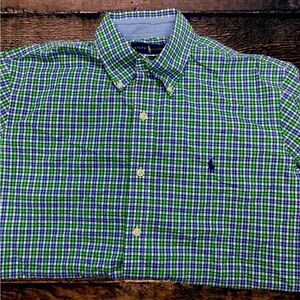 Vintage Ralph Lauren polo men’s button up shirt, long sleeve, multicolor. medium